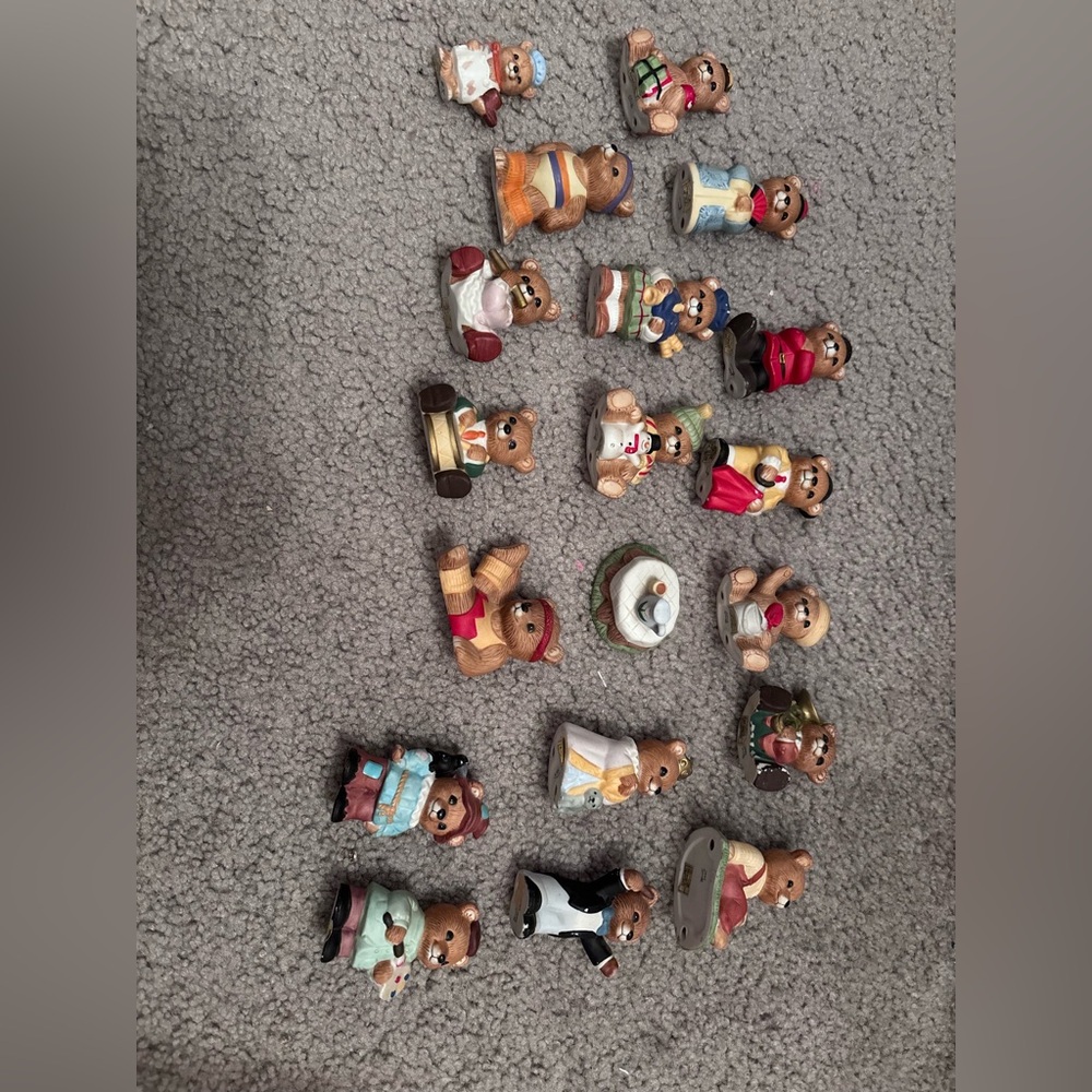 Whimsical Vintage HMCO Bear Figurine Set - Multicolor